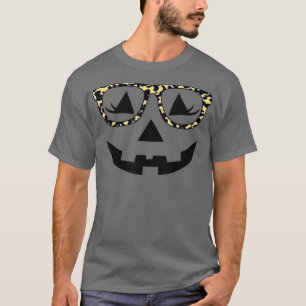 Camiseta Jack O Lantern Face Pumpkin Halloween Leopard Prin