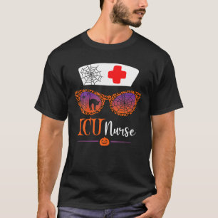 Camiseta Jack O Lantern Leopard Pumpkin Nurse Halloween Sun
