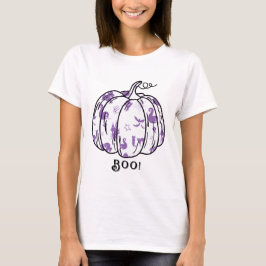 Camiseta Jack-O’-Lantern malva y espeluznante