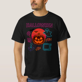 Camiseta Jack-O’-Lantern Neon Halloween Cloex Unisex