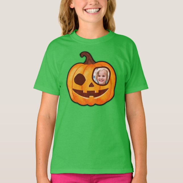Camiseta Jack o lantern personalizado de fotos monstruo de  (Anverso)