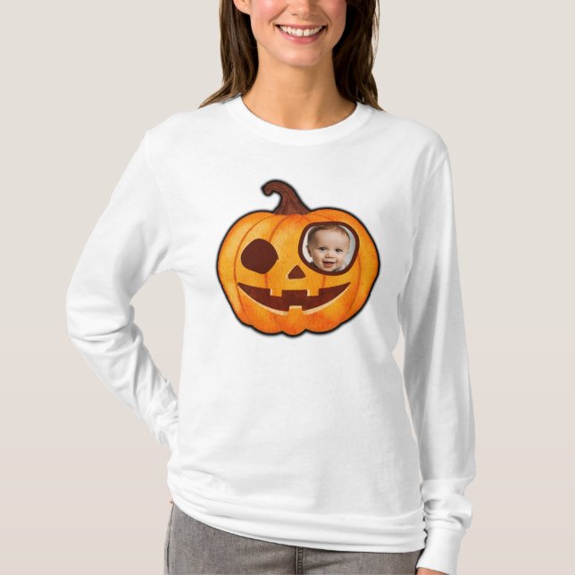 Camiseta Jack o lantern personalizado de fotos monstruo de  (Anverso)