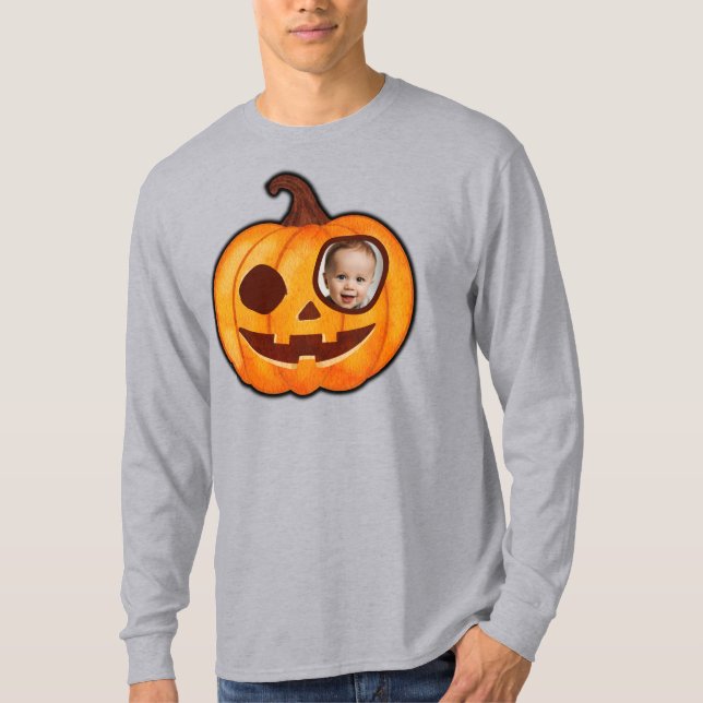 Camiseta Jack o lantern personalizado foto monstruo de la c (Anverso)