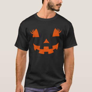 Camiseta Jack O Lantern Pumpkin Eyelash Face Halloween Co
