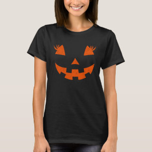 Camiseta Jack O Lantern Pumpkin Eyelash Face Halloween Co