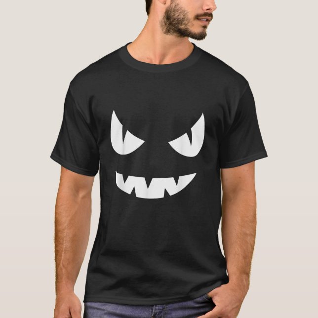 Camiseta Jack O Lantern Pumpkin Face Funny Halloween Costum (Anverso)