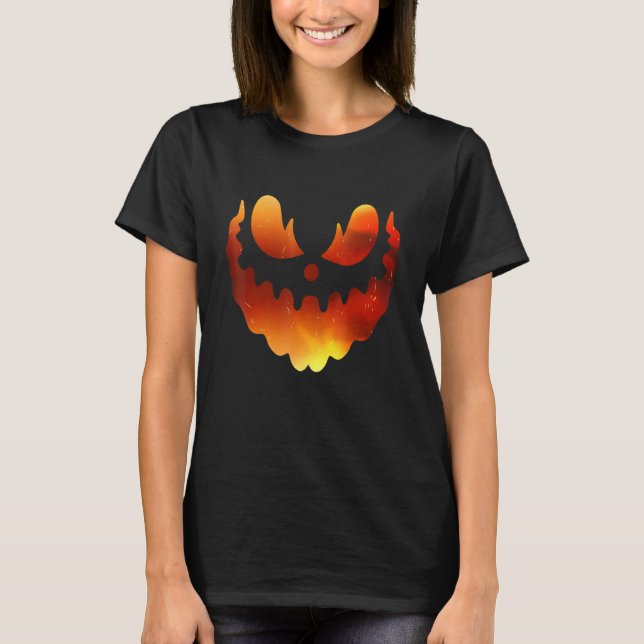 Camiseta Jack O Lantern Pumpkin Face Halloween Costume (Anverso)