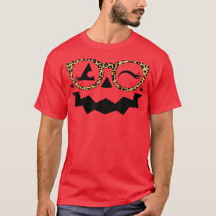 Camiseta Jack O Lantern Pumpkin Face Halloween Kid Leopard