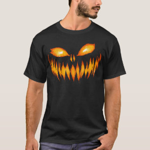 Camiseta Jack O Lantern Scary Cared de calabaza tallada Hal