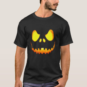 Camiseta Jack O Lantern Scary Cared de calabaza tallada Hal