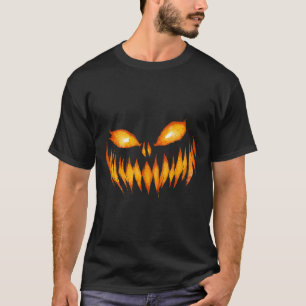 Camiseta Jack O Lantern Scary Cared de calabaza tallada Hal