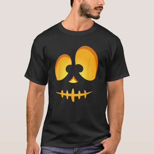 Camiseta Jack O Lantern Scary Carved Pumpkin Scull Hallowee (Anverso)