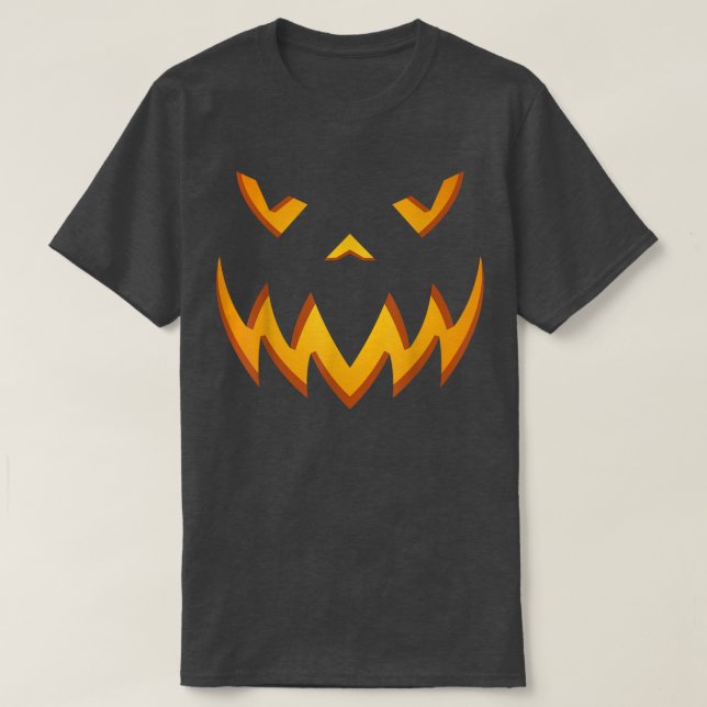 Camiseta Jack O Lantern Scary Pumpkin Face Halloween (Diseño del anverso)