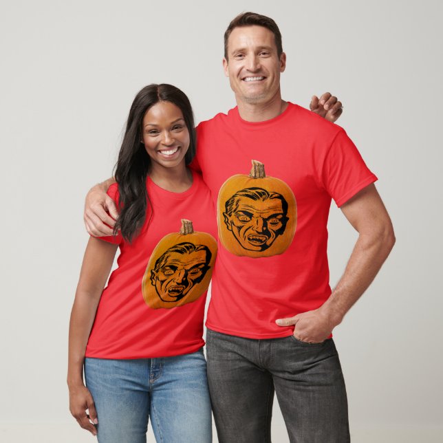 Camiseta Jack O"Lantern Vampiro Face Halloween Unisex (Unisexo)
