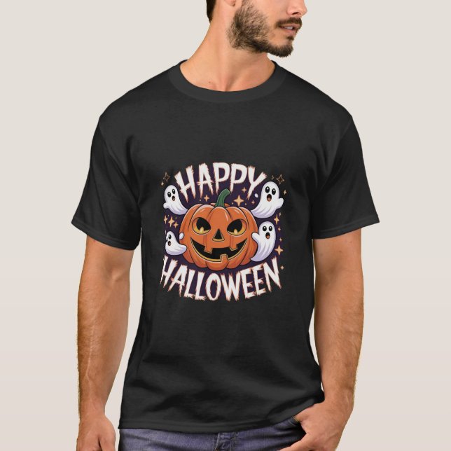 Camiseta Jack-O'-Lantern y la diversión de Halloween (Anverso)
