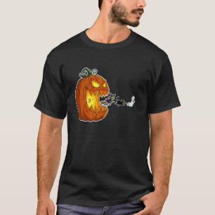 Camiseta Jack O Lanterna de Halloween persiguiendo gato fan