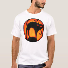 Camiseta Jack-O-Linterna asustadiza del gato de Halloween