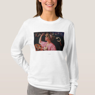 Camiseta Jack-O-Linterna por la mujer que pela Apple