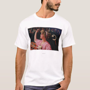 Camiseta Jack-O-Linterna por la mujer que pela Apple
