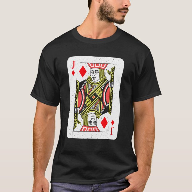 Camiseta Jack of Hearts Jugando cartas Deck Poker (Anverso)
