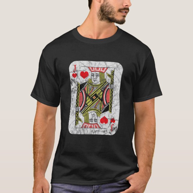 Camiseta Jack Of Hearts Jugando Tarjeta Deck Poker Lover (Anverso)