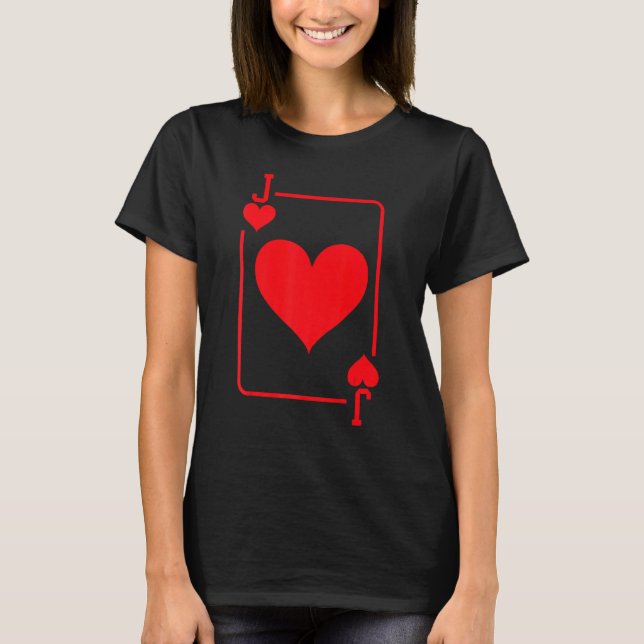 Camiseta Jack Of Hearts Jugando Tarjeta Halloween Disstume  (Anverso)