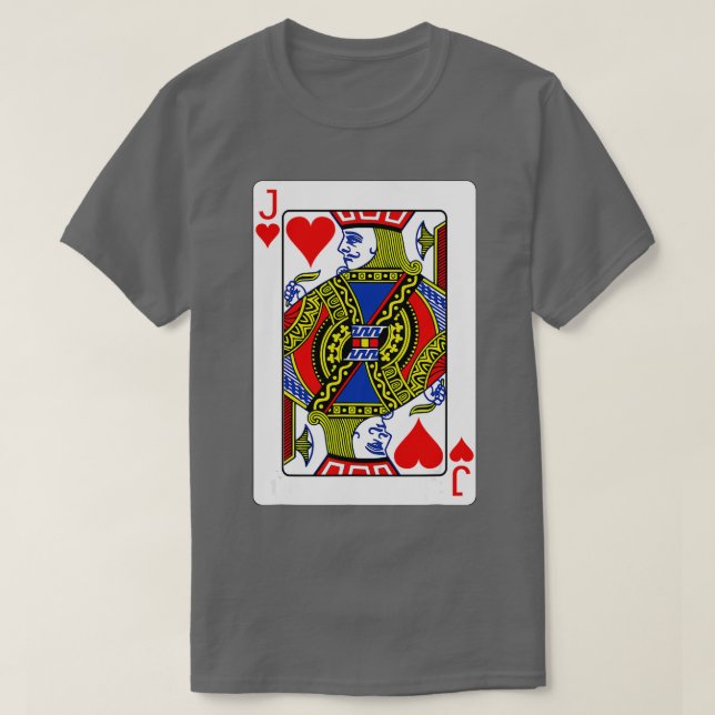 Camiseta Jack Of Hearts Jugando Tarjeta Vestido De San Vale (Diseño del anverso)