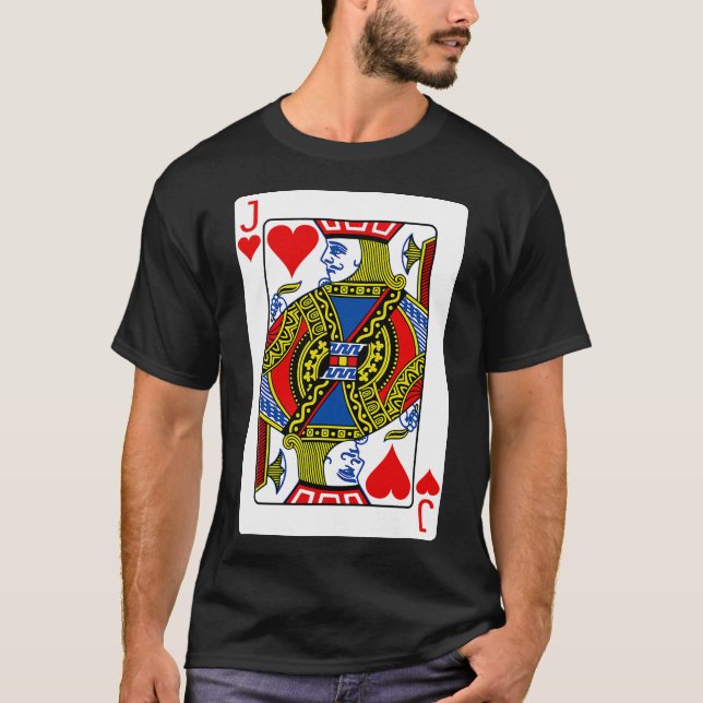 Camiseta Jack Of Hearts Jugando Tarjeta Vestido De San Vale (Anverso)