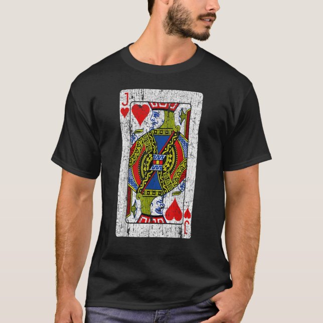 Camiseta Jack Of Hearts Playing Card Shirt Halloween Costum (Anverso)