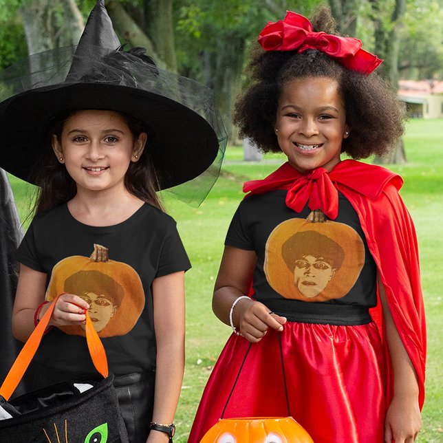 Camiseta Jack O'Lantern Caligari se enfrenta a Chicas de Ha (Jack O'Lantern Caligari Face Halloween Girls T-Shirt)