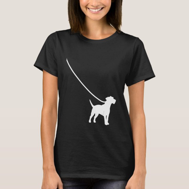 Camiseta Jack Russel on a Leash Dog  Mom Dad Pet Cute  Pupp (Anverso)