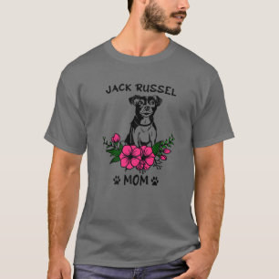 Camiseta Jack Russel Terrier Mom Dog Madres Mascota Floral 