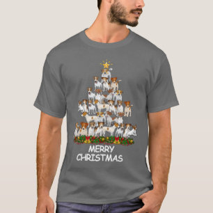 Camiseta Jack Russell Christmasree Merry Christmas chica