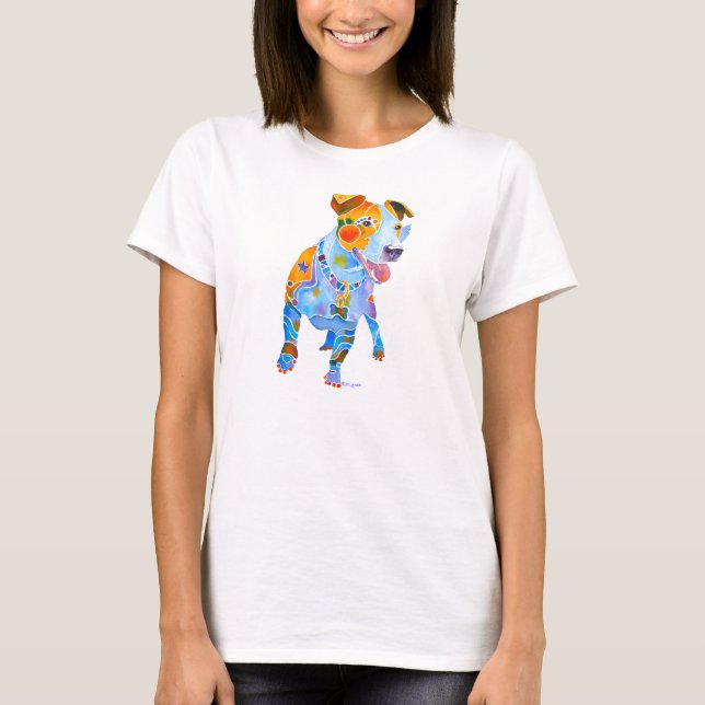 Camiseta Jack Russell de muchos colores (Anverso)