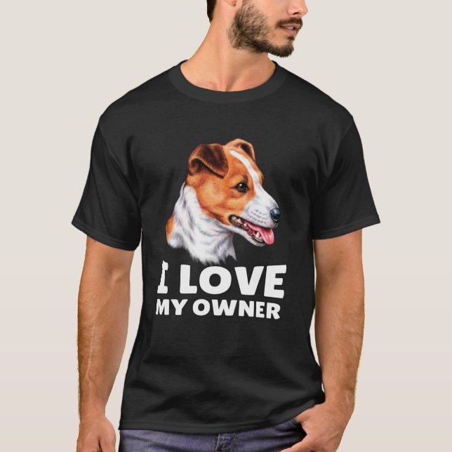 Camiseta Jack Russell Dueño De Perro Amo A Mi Propietario J (Anverso)
