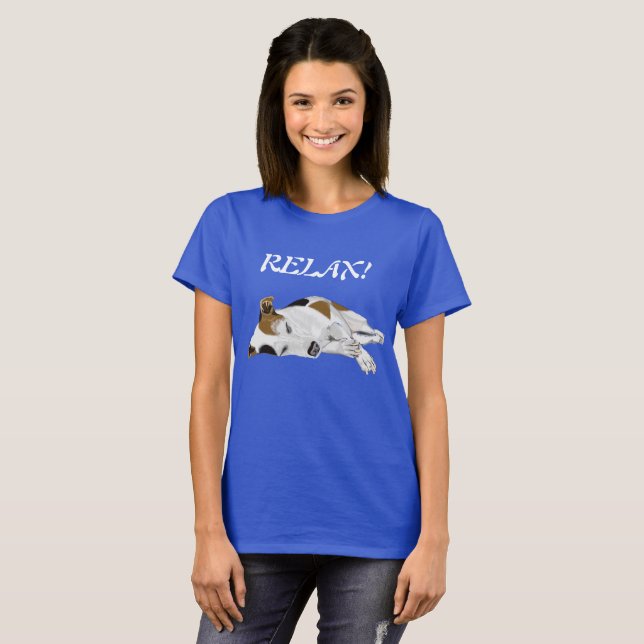 Camiseta Jack Russell durmiendo (Anverso completo)