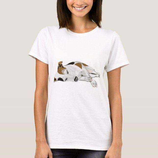 Camiseta Jack Russell durmiendo (Anverso)