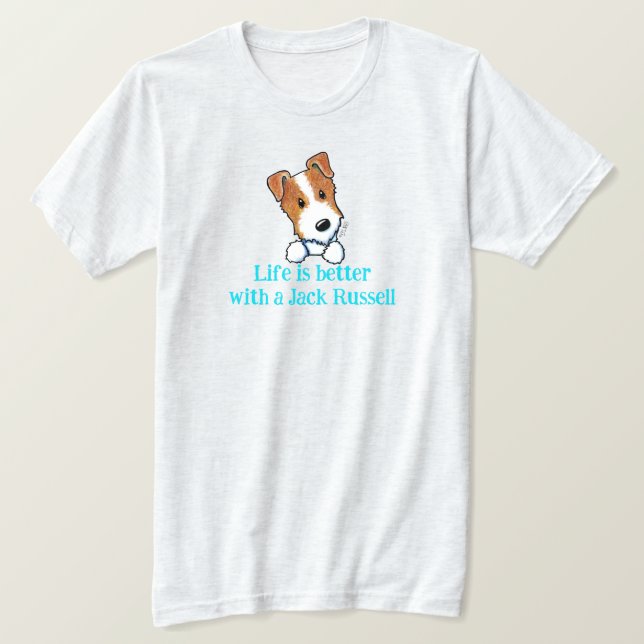 Camiseta Jack Russell Life Es Mejor (Anverso del diseño)