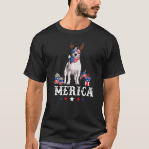 Camiseta Jack Russell Merica 4 de Julio Perro Bandera Ameri