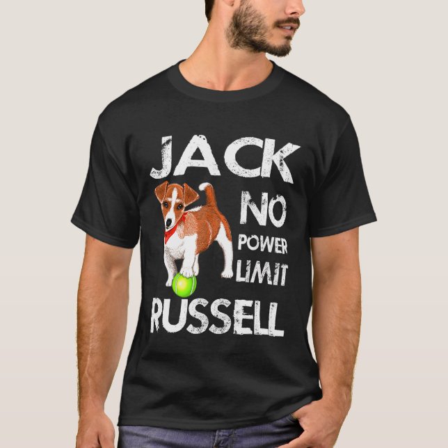 Camiseta Jack Russell Sin Límite De Poder Para El Perro (Anverso)