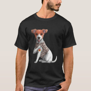 Camiseta Jack Russell Terrier amo a mamá tatuaje Día de la