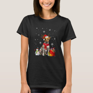 Camiseta Jack Russell Terrier Árbol de Navidad enciende Per