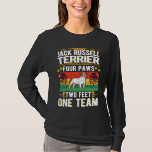 Camiseta Jack Russell Terrier cuatro patas dos pies un equi