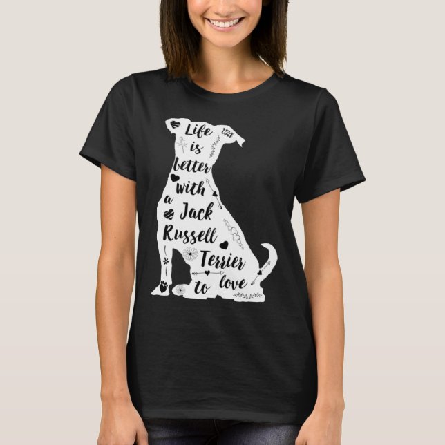 Camiseta Jack Russell Terrier Design for Terrier Dog Lovers (Anverso)