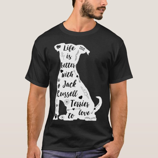 Camiseta Jack Russell Terrier Design for Terrier Dog Lovers (Anverso)