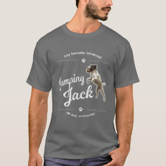 Camiseta Jack Russell Terrier Dog Jumping Jack Tee Funny Gi