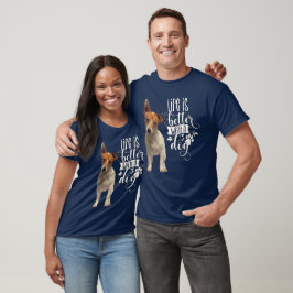 Camiseta Jack Russell Terrier Dog Life Es Mejor Con Un Perr