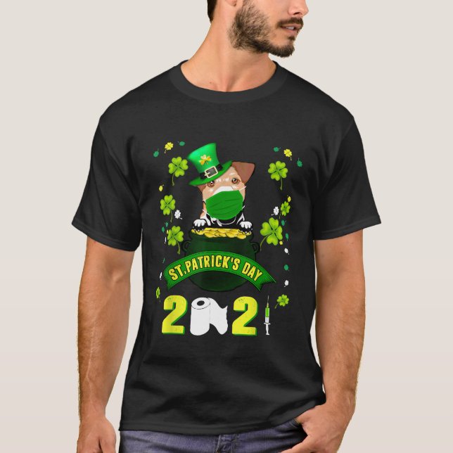 Camiseta Jack Russell Terrier Dog Lover Face Mask Patrones (Anverso)