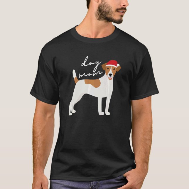 Camiseta Jack Russell Terrier Dog Mom Christmas (Anverso)