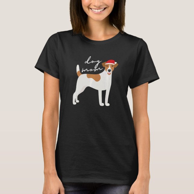 Camiseta Jack Russell Terrier Dog Mom Christmas (Anverso)